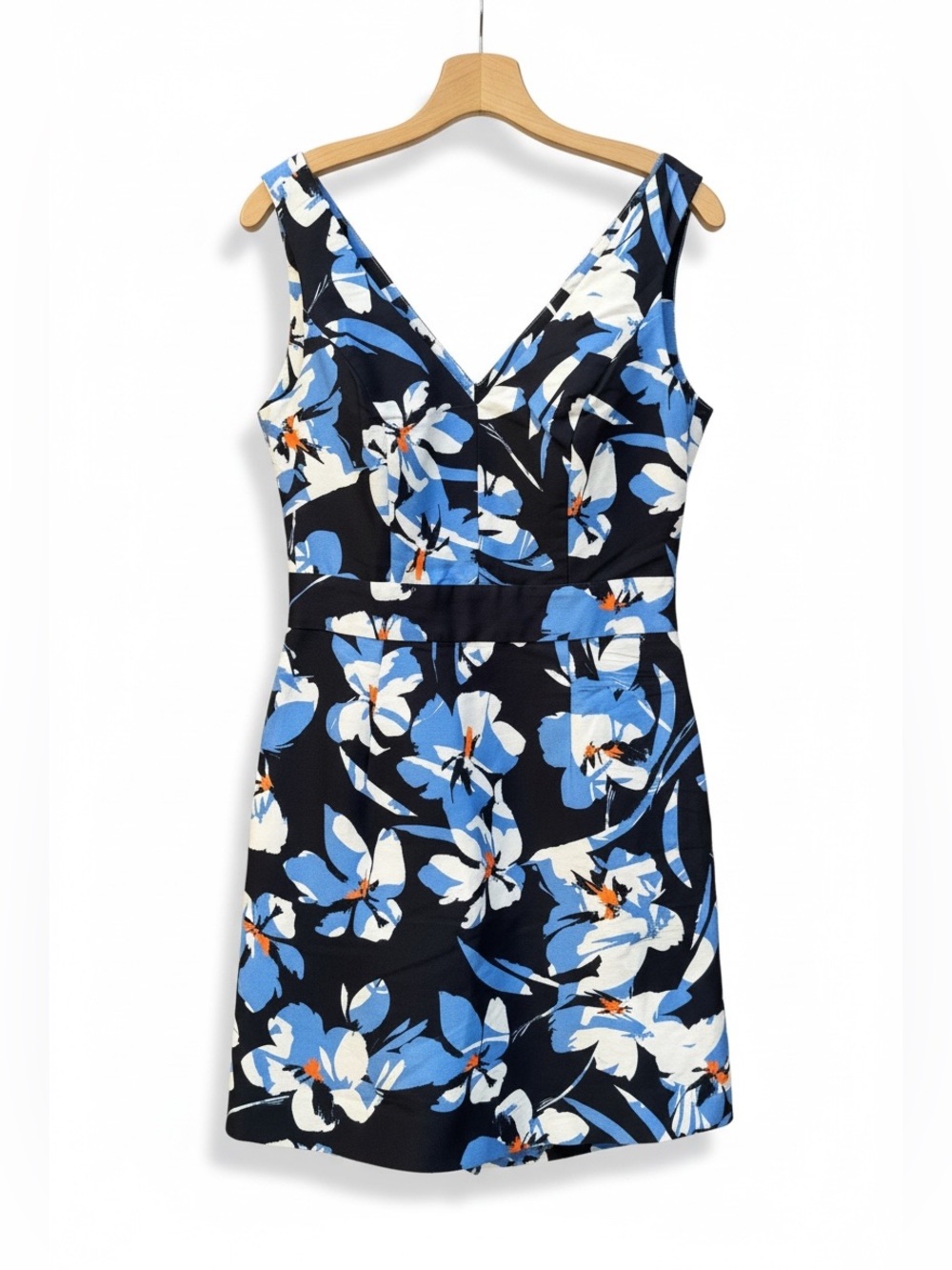 Milly Floral V-Neck Sleeveless Dress sz 6
